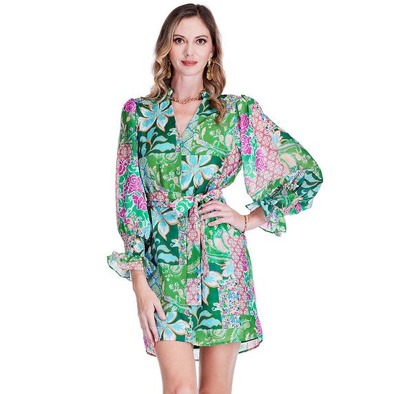 jadegardenquiltsplitvneckdress76B8037dresscamille