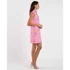Jude Connally Kristen Dress in vibrant floral print, sleeveless with flowy silhouette, perfect for summer occasions.