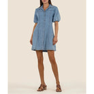kutfromthe cloth blanca dress medium wash KD107201 shirt bubble sleeve dress medws
