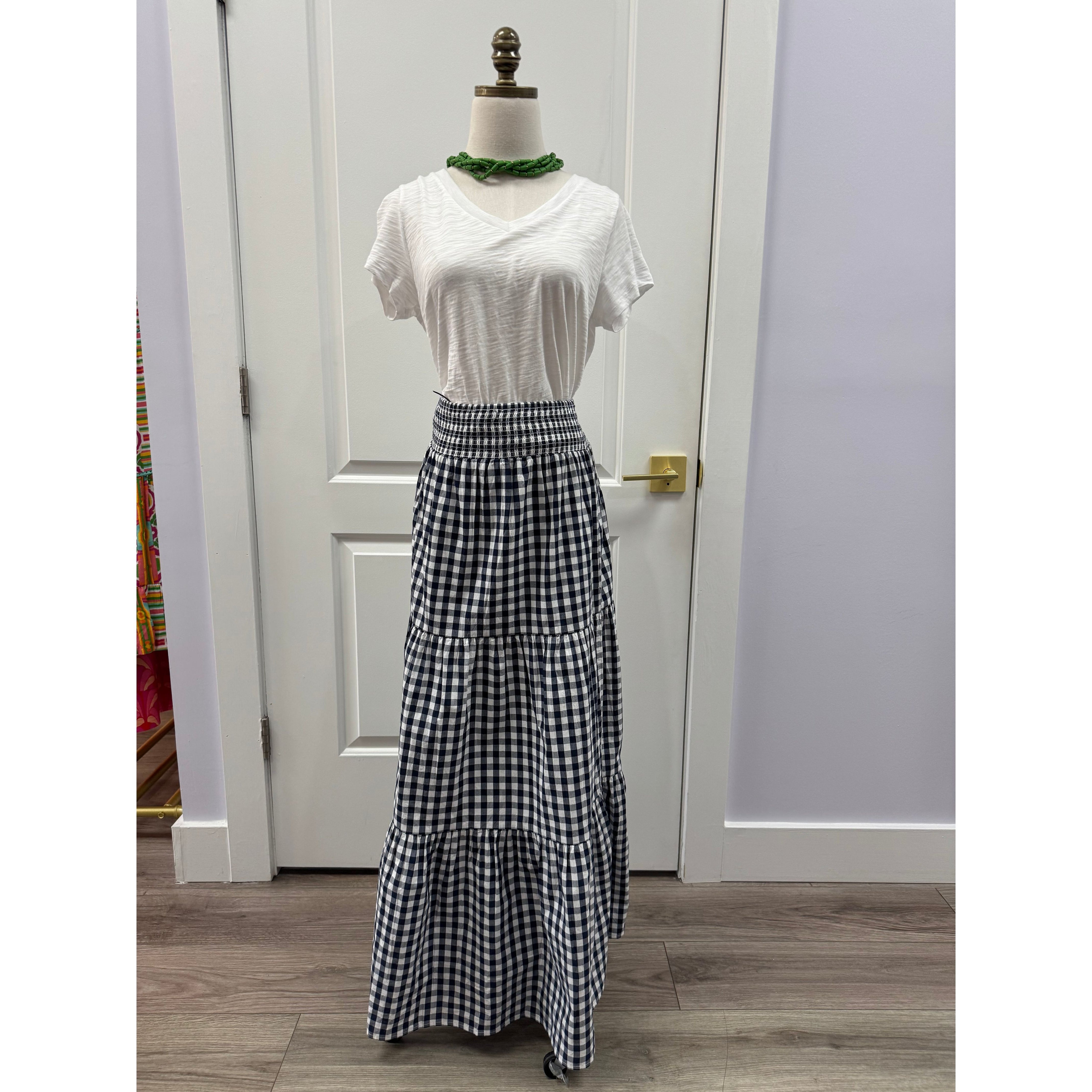 navybleu nancy skirt navy gingham
