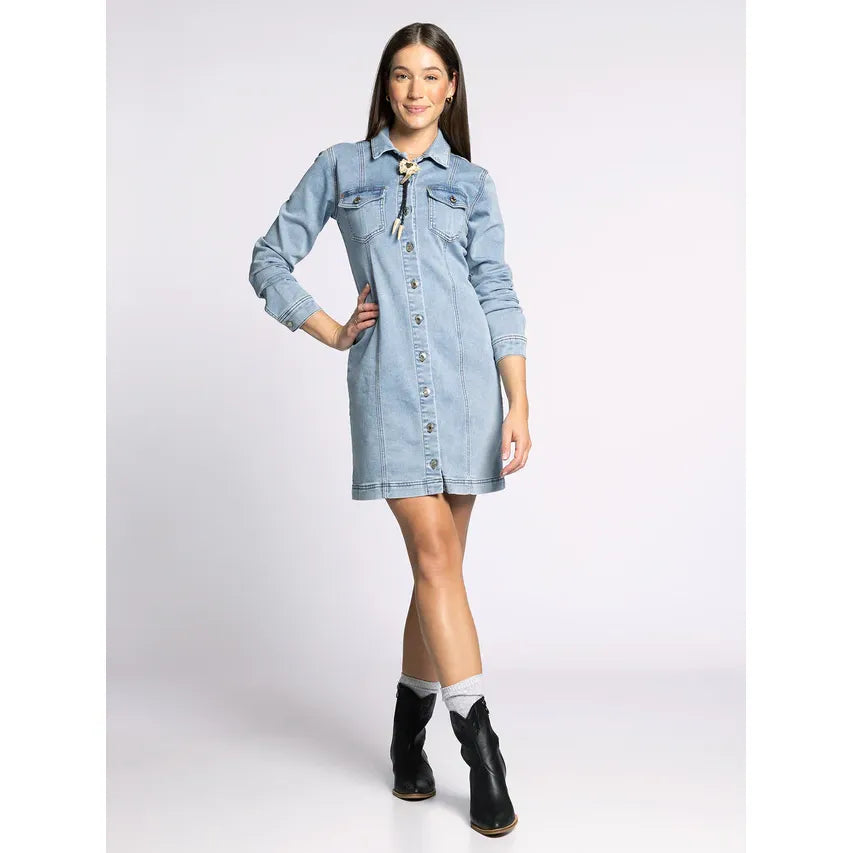 Ora Dress in Bright Denim - Marj & Lizzie