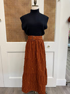 tyalortillmanrustcoloredmaxiskirtauburnbrownbelt