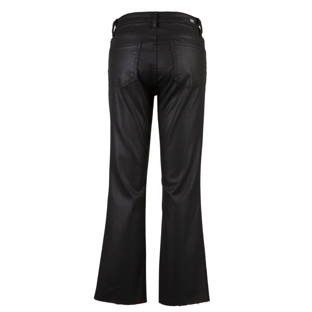 Kelsey High Rise Ankle Flare in Coated Black - Marj & Lizzie