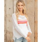 Sunrisestripedwoodenshipsbreakerwhiteorangephinkredstripes