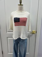 woodenshipsshort sleeve sweater lag half sleeve top cotton-breaker white K54c2w450FANNIE