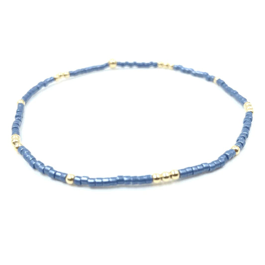 Newport Bracelet in steel blue and gold